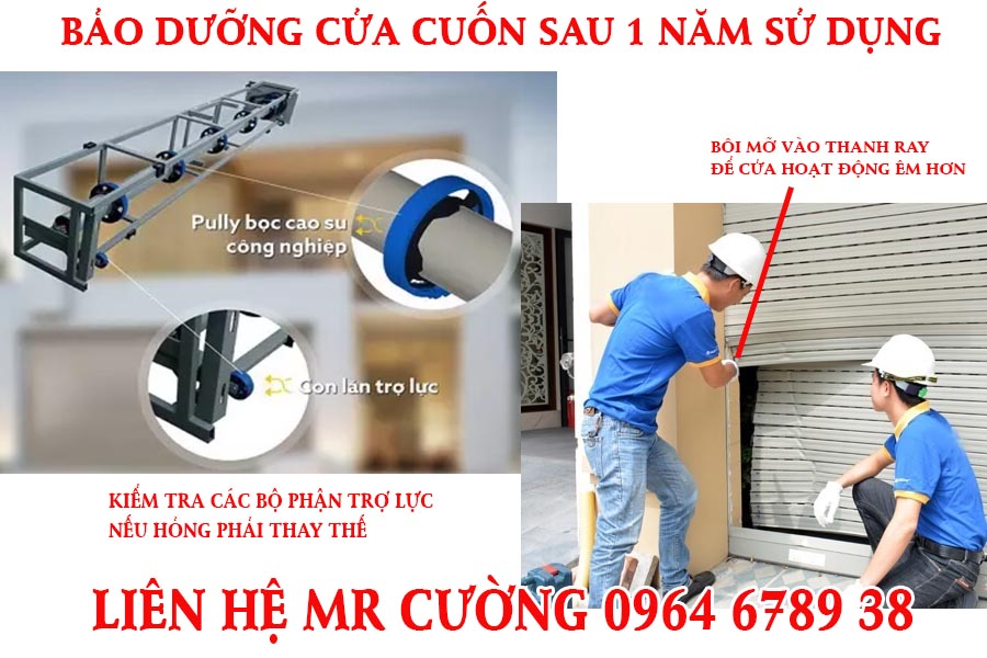 Kiểm tra thanh ray và các bộ phận trợ lực cửa Ausdoor